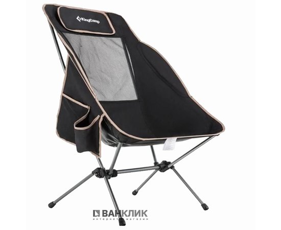 Раскладное кресло KingCamp High-backed folding chair black KC3950