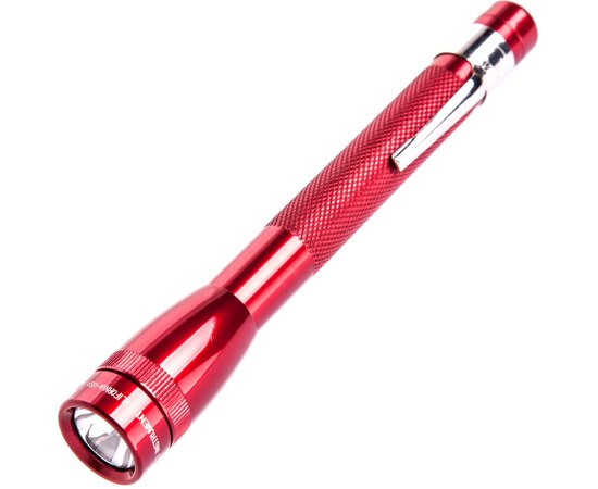 Фонарь Mini Maglite AAA (красный), карманный клип и 2 батареи (M3А036R)