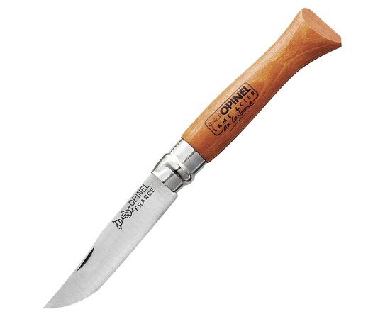 Нож туристический Opinel №9 Carbone (113090), Марка стали: Углеродистая, Материал рукояти: Бук