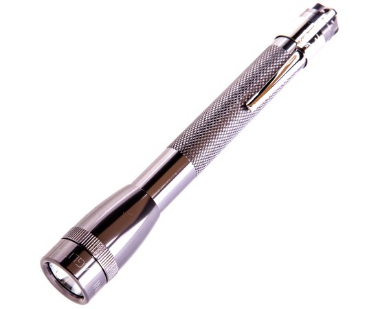 Фонарь Mini Maglite AAA (серый), карманный клип и 2 батареи (M3А096R)