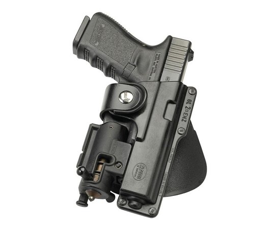 Кобура Fobus для Glock-17/22 с подствольным фонарем, поясной фиксатор, черный (EM17)