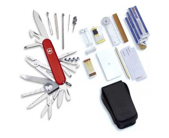 Набор выживания Victorinox Survival-Kit в кожанном чехле красный 1.8810