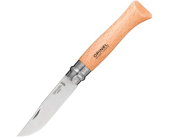 Нож Opinel №9 Inox (001083), Марка стали: Sandvik 12C27, Материал рукояти: Бук