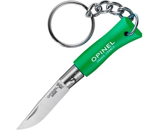 Ніж Opinel Keychain №2 Inox зелений (002273), Колір: Зелений, Матеріал рукояті: Граб