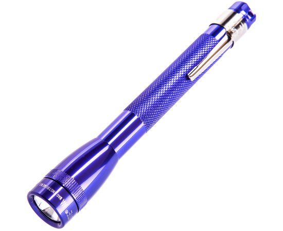 Фонарь Mini Maglite AAA (пурпурный), карманный клип и 2 батареи (M3А986R)