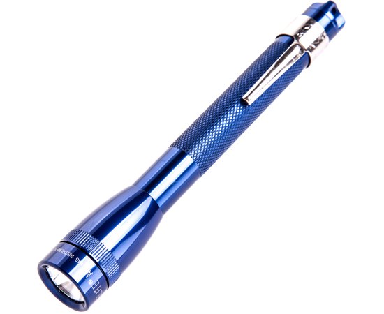 Фонарь Mini Maglite AAA (темно-синий), карманный клип и 2 батареи (M3АFD6R)