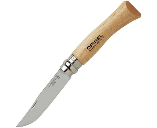 Ніж Opinel №7 VRI (000654), Колір: Natural, Марка сталі: Sandvik 12C27, Матеріал рукояті: бук