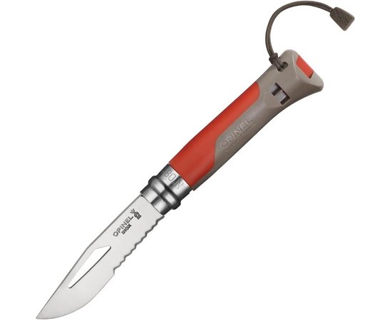 Нож Opinel №8 Outdoor earth-red (001714), Цвет : Earth-red , Материал рукояти: Пластик