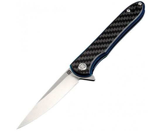 Ніж Artisan Shark Small SW CF (1707PS-CF), Колір: Чорний, Марка сталі: D2, Матеріал рукояті: Carbon fiber