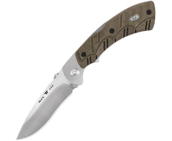 Ніж Buck Open Season Folding Skinner green micarta 557ODS