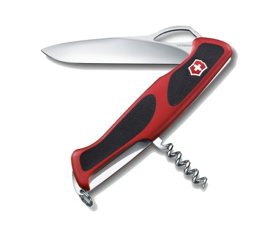 Нож Victorinox Delemont, RangerGrip 63, 130 мм, красный/черный 0.9523.MC