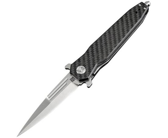 Ніж Artisan Hornet SW CF (1810P-CF), Колір: Чорний, Марка сталі: D2, Матеріал рукояті: Carbon fiber