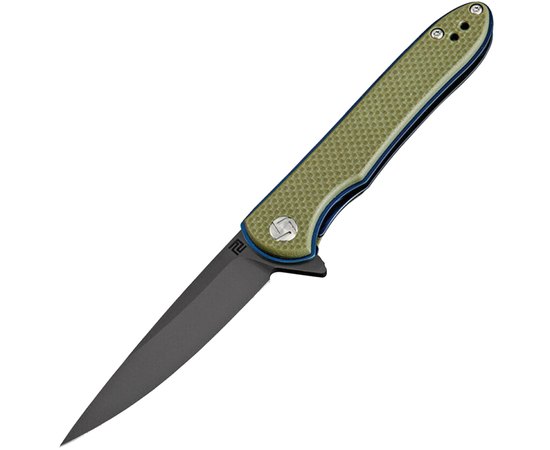 Ніж Artisan Shark Black Blade olive (1707P-BGN), Колір: Оливковий, Марка сталі: D2, Матеріал рукояті: Склотекстоліт (G10)