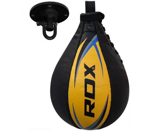 Пневмогруша боксерская RDX 2Y Boxing Speed Ball Leather Multi Yellow/Blue (353_30310)