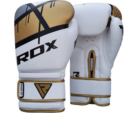 Боксерские перчатки RDX F7 Ego Golden 10 ун. (792_10122), Вес: 10 унций