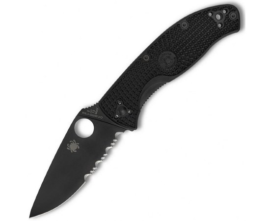 Нож Spyderco Tenacious Black Blade FRN , полусеррейтор (C122PSBBK)