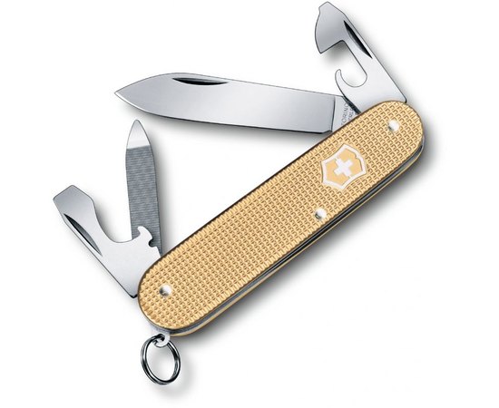 Ніж Victorinox Cadet 0.2601.L19, Колір: Gold, Марка сталі: Нержавіюча сталь, Матеріал рукояті: Алюміній