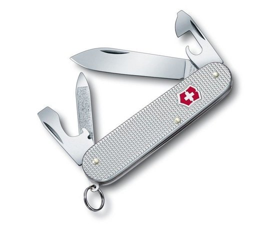 Многофункциональный нож Victorinox Cadet Silver 0.2601.26, Цвет : Серый, Марка стали: Нержавеющая сталь, Материал рукояти: Алюминий