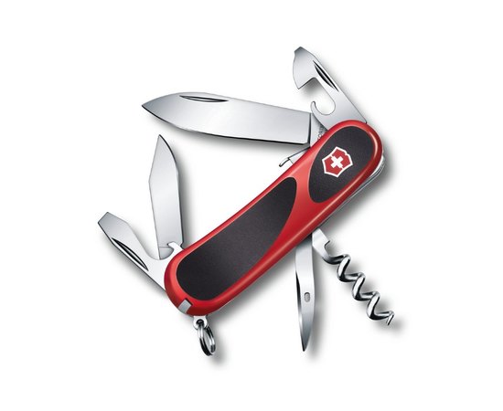 Нож Victorinox Delemont, EvoGrip 18, 85 мм, красный/черный 2.4913.C