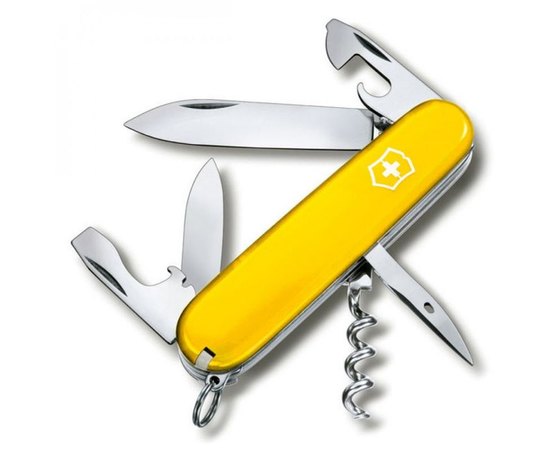 Нож Victorinox Spartan желтый 1.3603.8, Цвет : Жёлтый, Марка стали: Нержавеющая сталь, Материал рукояти: Нейлон