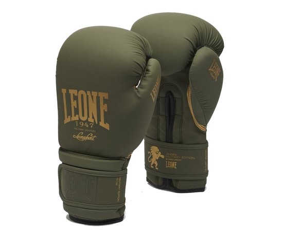 Боксерские перчатки Leone Mono Military 10 ун. (2736_500119), Вес: 10 унций