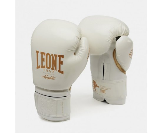 Боксерские перчатки Leone Mono White 12 ун. (2844_500151), Вес: 12 унций