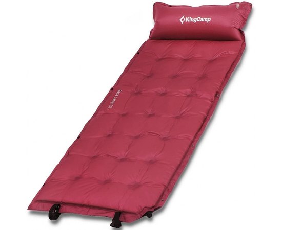 Cамонадувающийся коврик KingCamp Base Camp Comfort Wine red KM3560