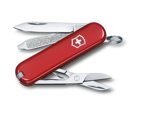 Ніж Victorinox Classic Classic Sd 0.6223.B1, Колір: Червоний, Марка сталі: Нержавіюча сталь, Матеріал рукояті: Пластик