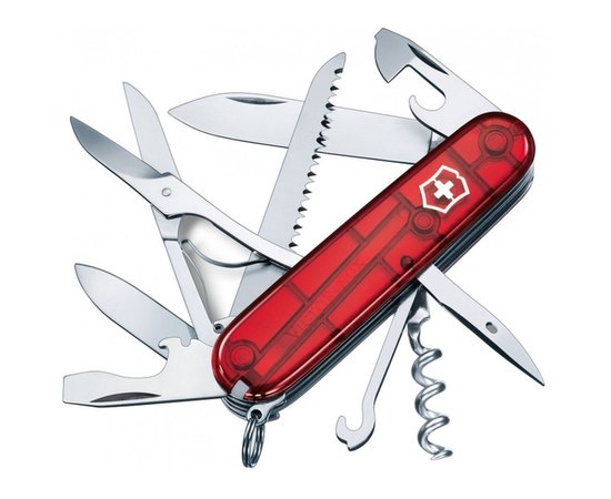 Нож Victorinox Huntsman 1.3713.TB1, Цвет : Красный, Марка стали: Нержавеющая сталь, Материал рукояти: ABS термопластик