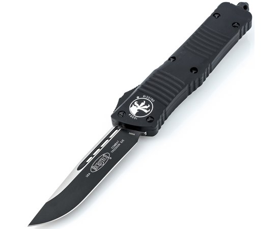 Ніж Microtech Combat Troodon Drop Point Black Blade Tactical 143-1T, Колір: Чорний