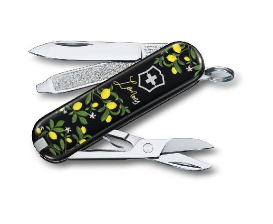 Ніж Victorinox Classic Le 0.6223.L1905, Колір: When Life Gives You Lemons, Марка сталі: Нержавіюча сталь, Матеріал рукояті: Пластик