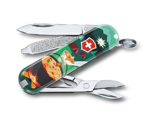 Нож Victorinox Classic Le 0.6223.L1907, Цвет : Swiss Mountain Dinner, Марка стали: Нержавеющая сталь, Материал рукояти: Пластик