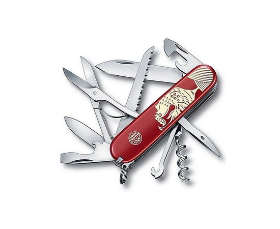 Ніж Victorinox Huntsman Year Of The Rooster 1.3714.E6, Колір: Year Of The Rooster, Марка сталі: Нержавіюча сталь, Матеріал рукояті: Нейлон