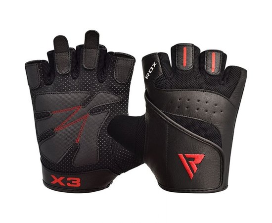 Рукавички для фітнесу RDX S2 Leather Black L (2549_40277), Розмір: L