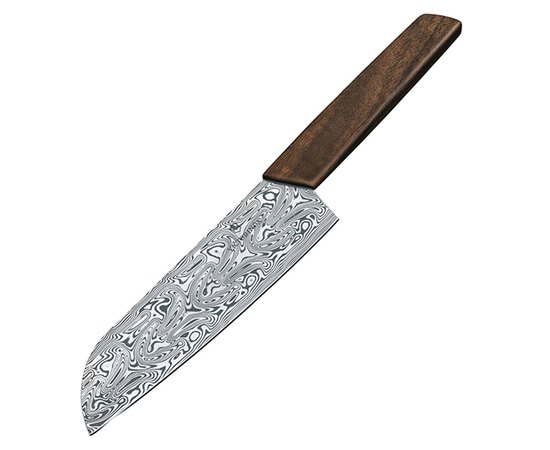 Hож кухонный Victorinox Swiss Modern Santoku Damast 17см орех 6.9050.17J20