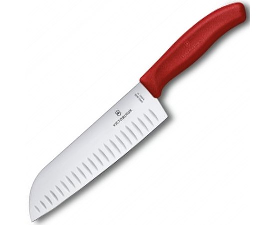 Hож кухонный Victorinox SwissClassic Santoku красный 6.8521.17B