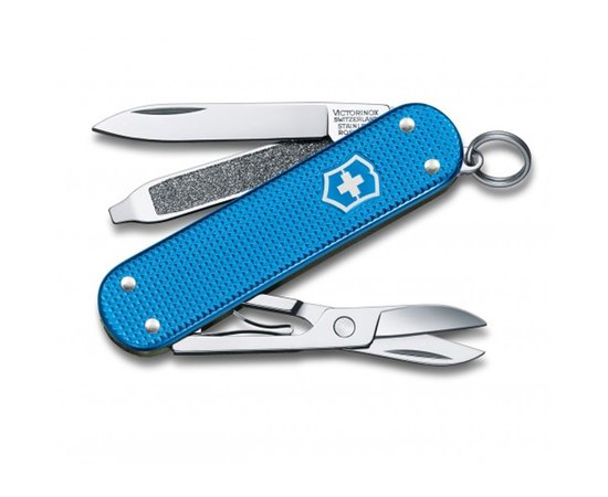 Ніж Victorinox Classic Sd 0.6221.L20, Колір: Синій, Марка сталі: Нержавіюча сталь, Матеріал рукояті: Алюміній