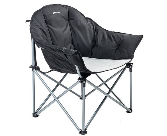 Шезлонг KingCamp Heavy duty steel folding chair Black/grey KC3976