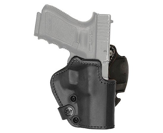 Кобура Front Line відкрита, поясна, шкіра, для Glock 26, 27, 28 чорний (LKC26B)