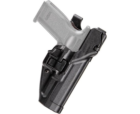 Кобура BLACKHAWK SERPA® Level 3 Auto Lock, поясна, для Glock полімерна, чорний (44H100PL-R)