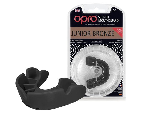 Капа для боксу OPRO Junior Bronze Black (art.002185001), Колір: Чорний