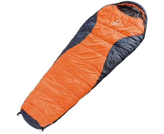 Спальный мешок Deuter Dream Lite 400, sun orange-midnight, правый (4932888300), Сторона застежки: Правая, Цвет : Orange/Midnight