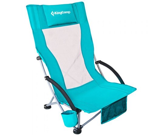 Складное кресло KingCamp High backed beach chair Cyan KC1901