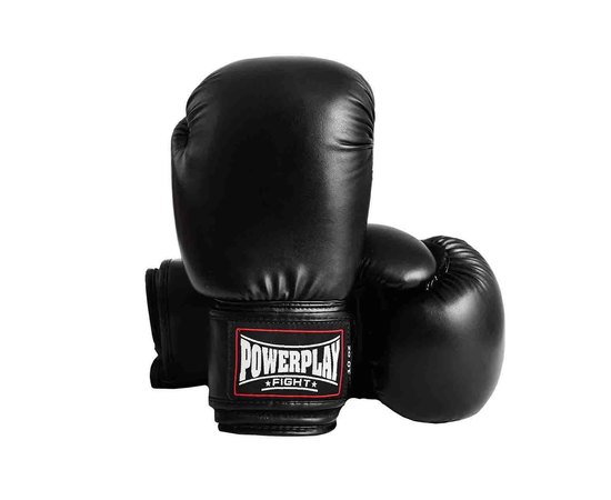 Боксерские перчатки PowerPlay 3004 Черные 16 ун (PP_3004_16oz_Black), Вес: 16 унций