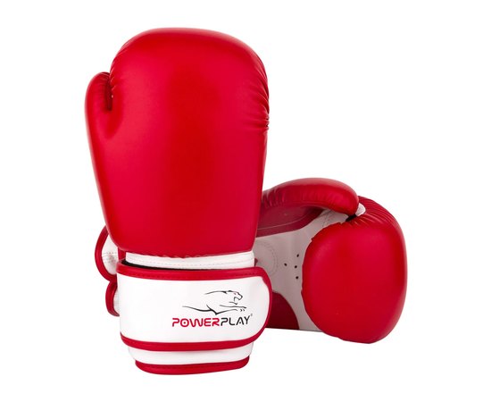 Боксерские перчатки PowerPlay 3004 JR Красно-белые 6 ун (PP_3004JR_6oz_Red/White), Вес: 6 унций