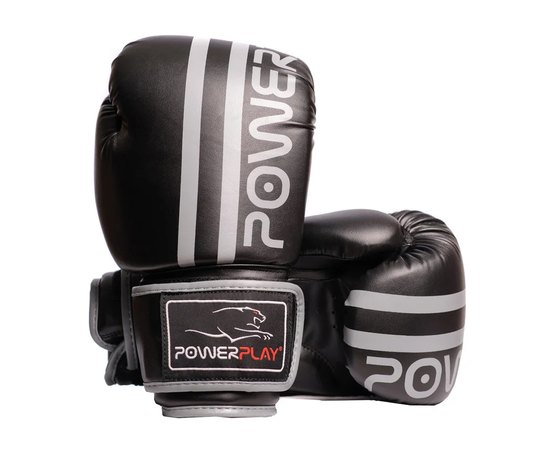 Боксерские перчатки PowerPlay 3010 Черно-серые 10 ун (PP_3010_10oz_Black/Grey), Вес: 10 унций