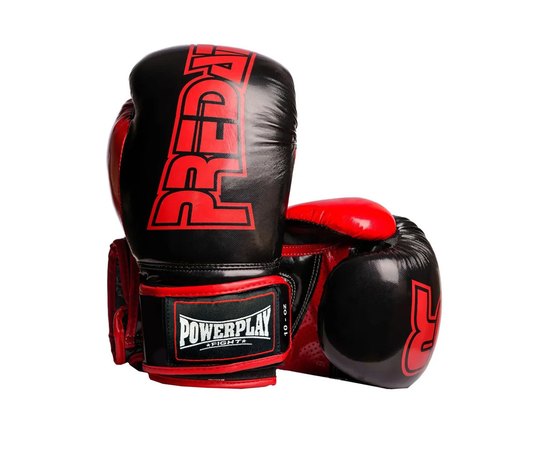 Боксерские перчатки PowerPlay 3017 Черные карбон 8 ун (PP_3017_8oz_Black), Вес: 8 унций