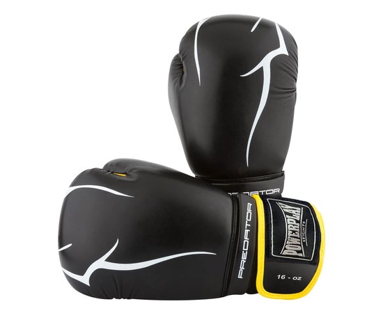 Боксерские перчатки PowerPlay 3018 Черно-желтые 12 ун (PP_3018_12oz_Black/Yellow), Вес: 12 унций