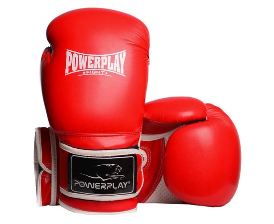 Боксерские перчатки PowerPlay 3019 Красные 10 ун (PP_3019_10oz_Red), Вес: 10 унций