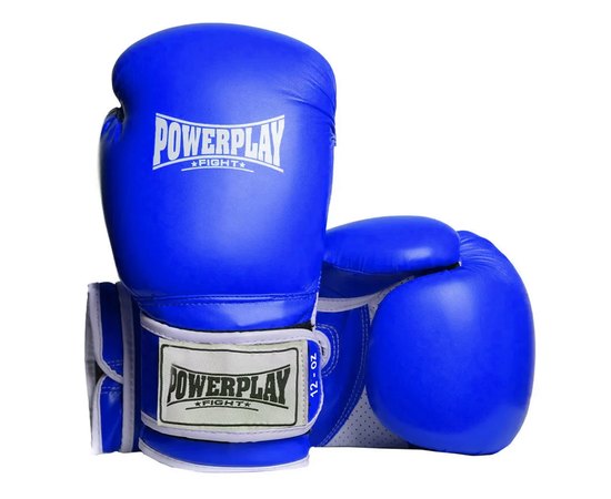 Боксерские перчатки PowerPlay 3019 Синие 12 ун (PP_3019_12oz_Blue), Вес: 12 унций